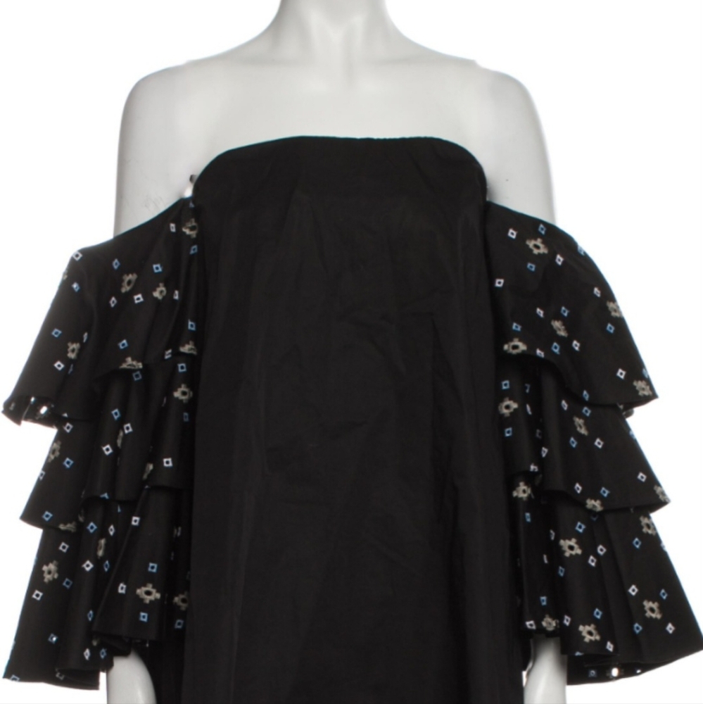 CAROLINE CONSTAS Off-The-Shoulder Long Sleeve Tunic Top XS